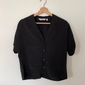 Relaxed Button Up Bowling Shirt